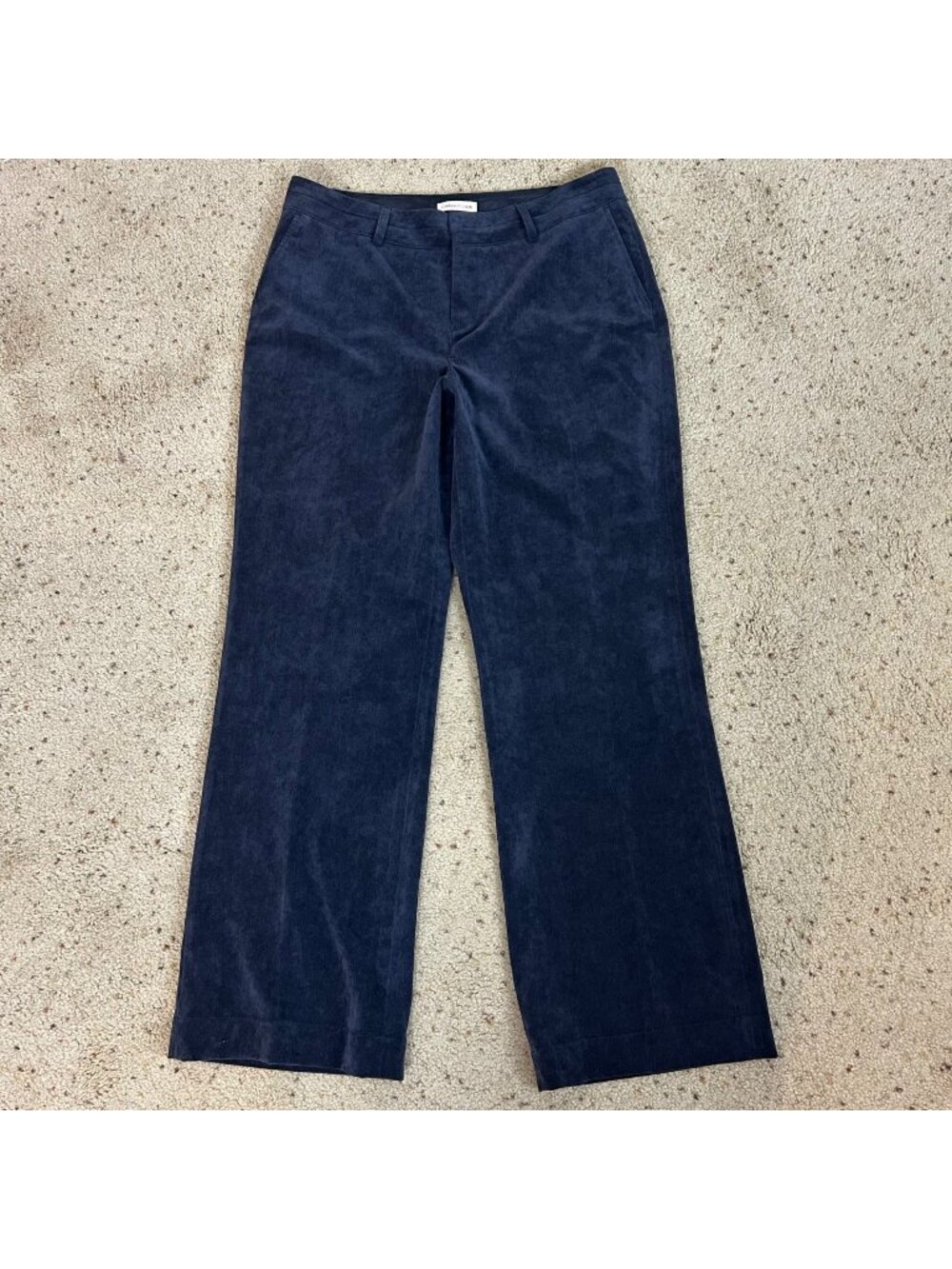 Coldwater Creek Blue Velvet Straight Leg Pants Classic Staple Size 16 Women's